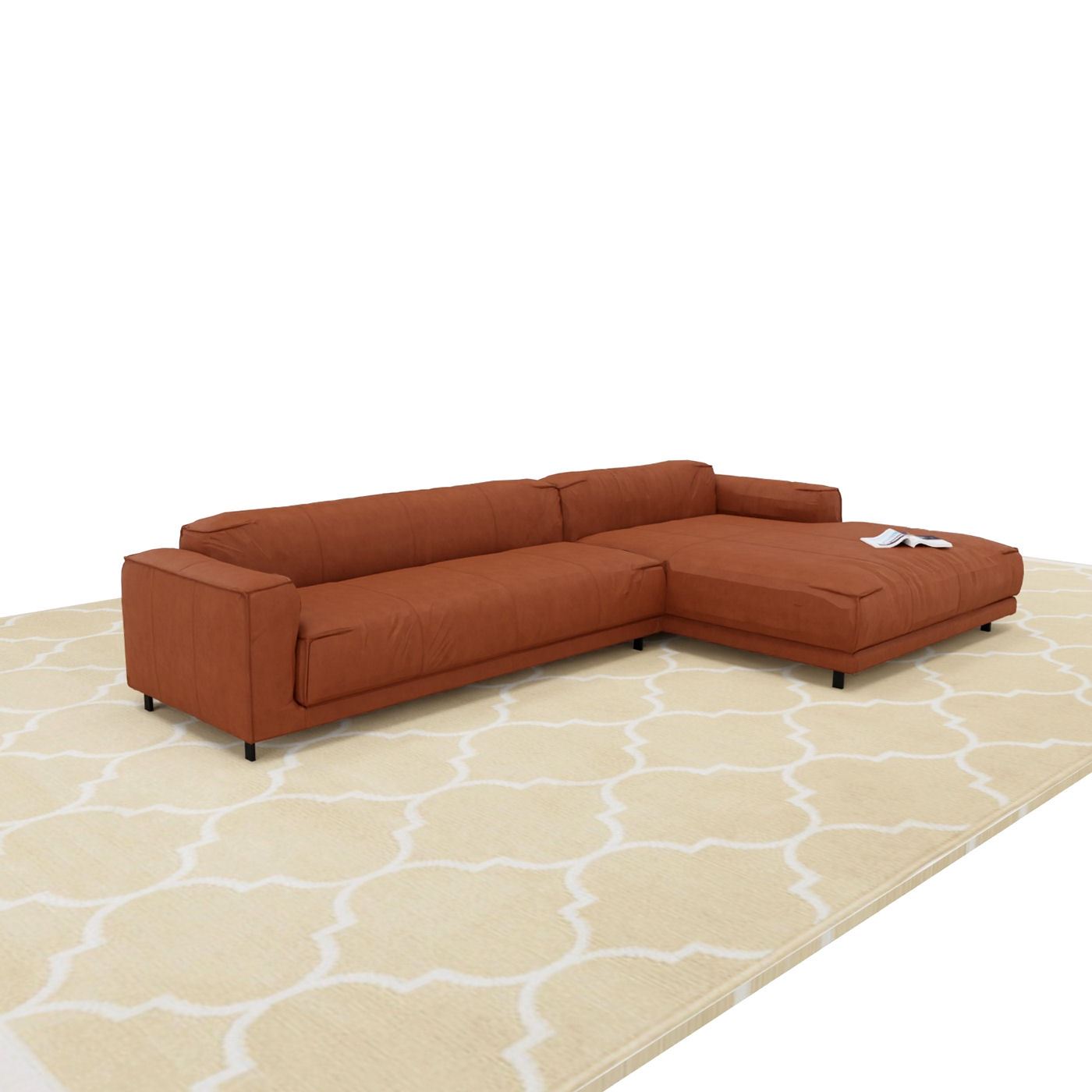 Freistil 136 Loungesofa Leder Ockerbraun